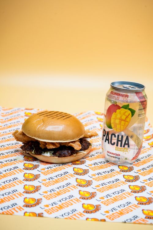  Burger with Drink Served at Big Mouth Takeaway Coatbridge