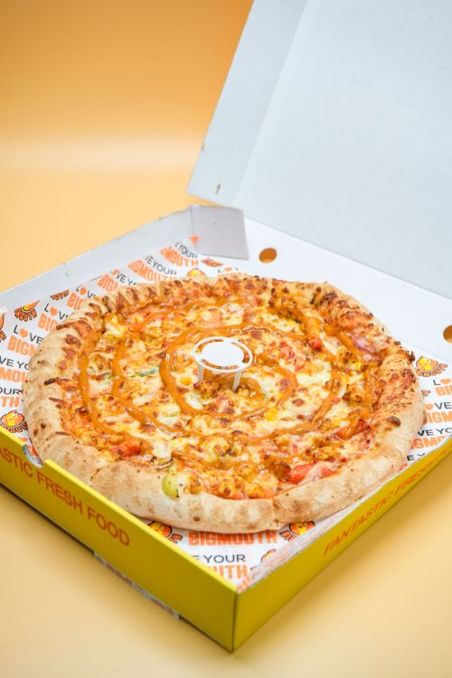 Fresh Pizza in a Box Served at Big Mouth Takeaway Coatbridge