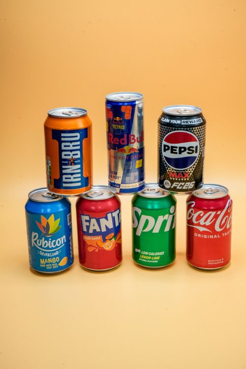 Irn Bru, Red Bull, Pepsi, Rubicon, Fanta, Sprite and Coca Cola Served at Big Mouth Takeaway Coatbridge