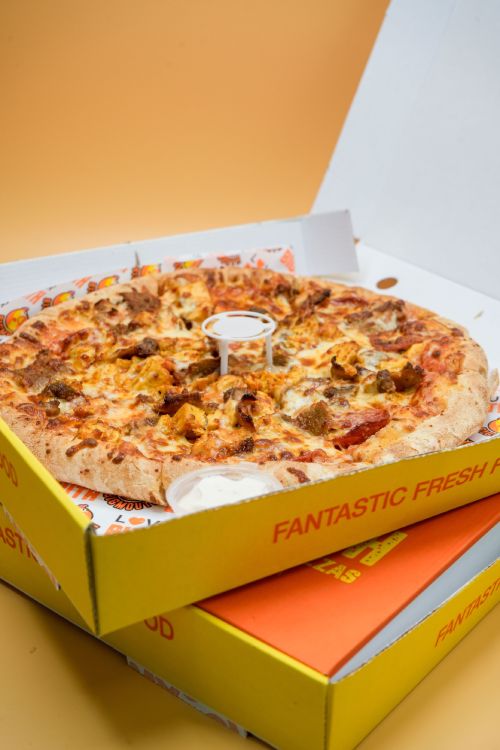 Fresh Pizza in a Box Served at Big Mouth Takeaway Coatbridge