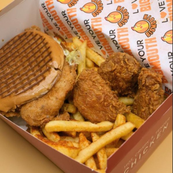 Fried Chickens Served at Big Mouth Fast Food Takeaway Coatbridge