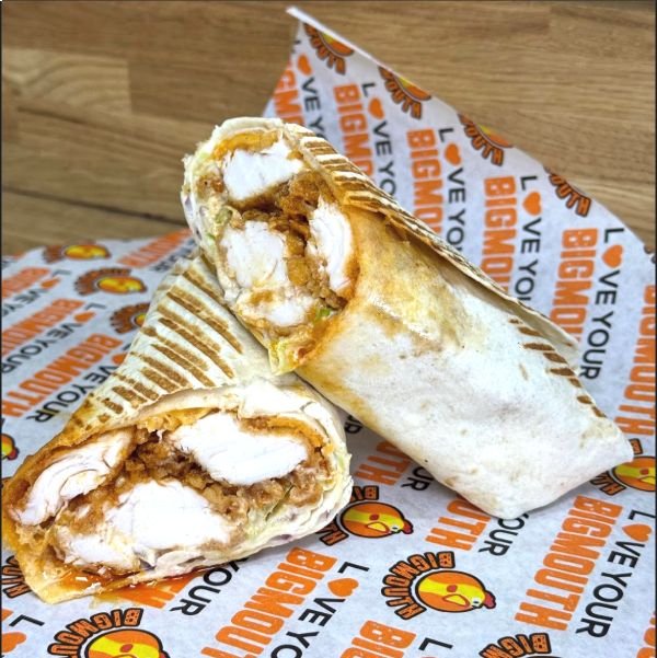 Stuffed Wraps Served at Big Mouth Fast Food Takeaway Coatbridge